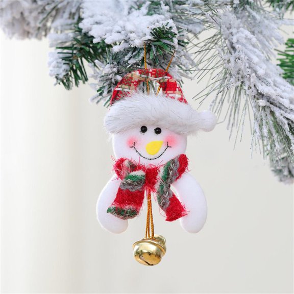 Feltree Small Christmas Doll Ornament with 2 Bells for Tree and Party Decoration - Perfect Holiday Gift