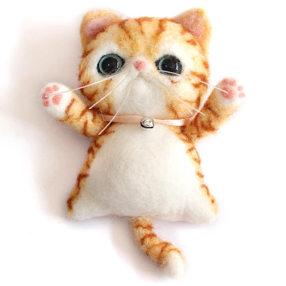Feltsky Brooch Cat Needle Felting Kits for Beginners Craft Kits Gift for Mother's Day Birthday