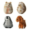 thumbnail image 1 of Feltsky Hedgehog Hamster Teddy Penguin 4 Animal Needle Felting Kits for Beginners Gift for Mother's Day, 1 of 7