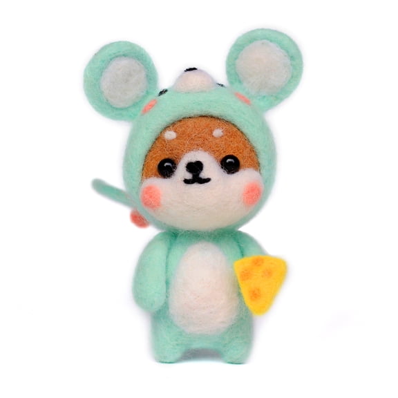 Feltsky Shiba Inu Dog Needle Felting Kits for Beginners Craft Kits Gift for Mother's Day Birthday