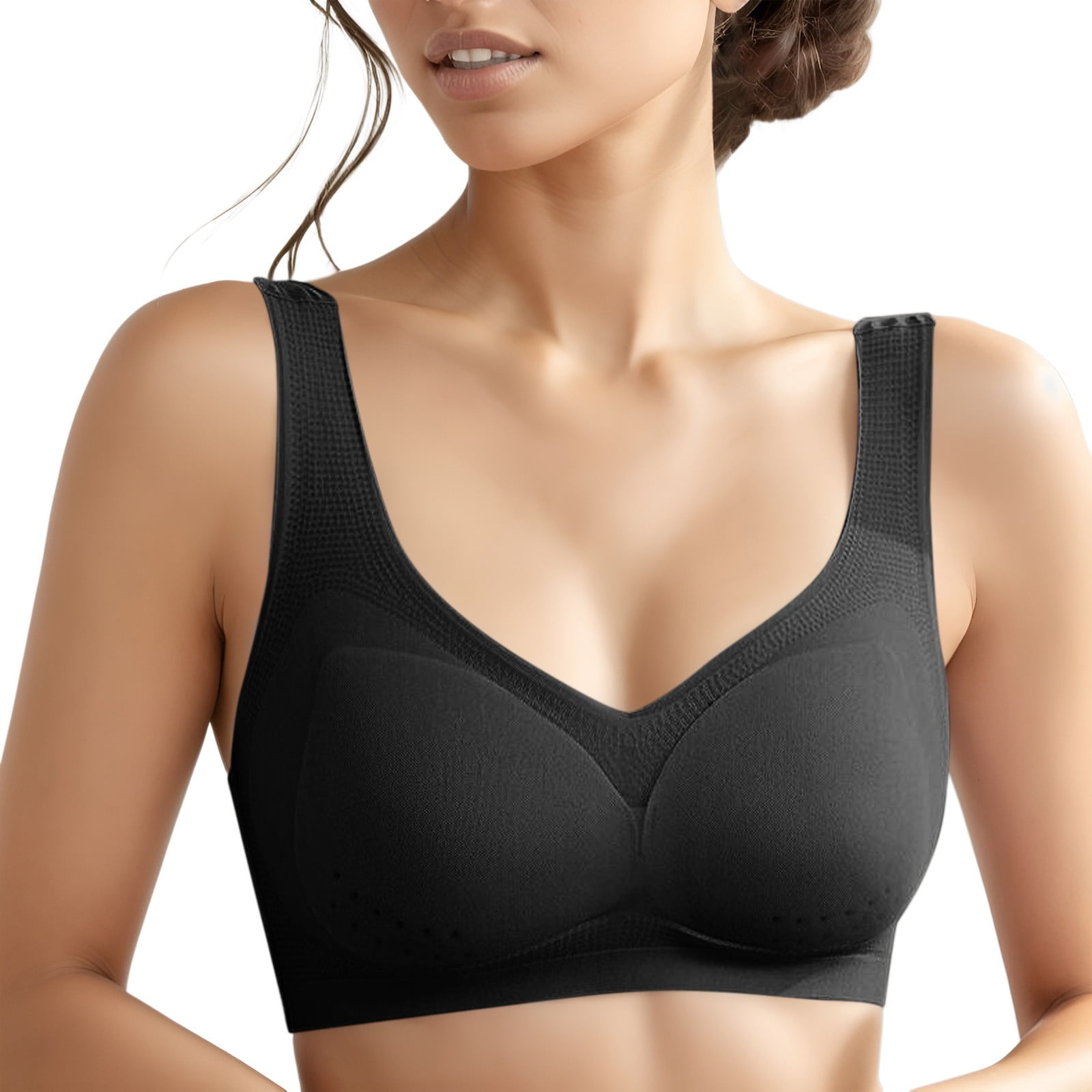 Felwors Bras for Women Comfortable Mesh Breathable Hole Cup Ultra