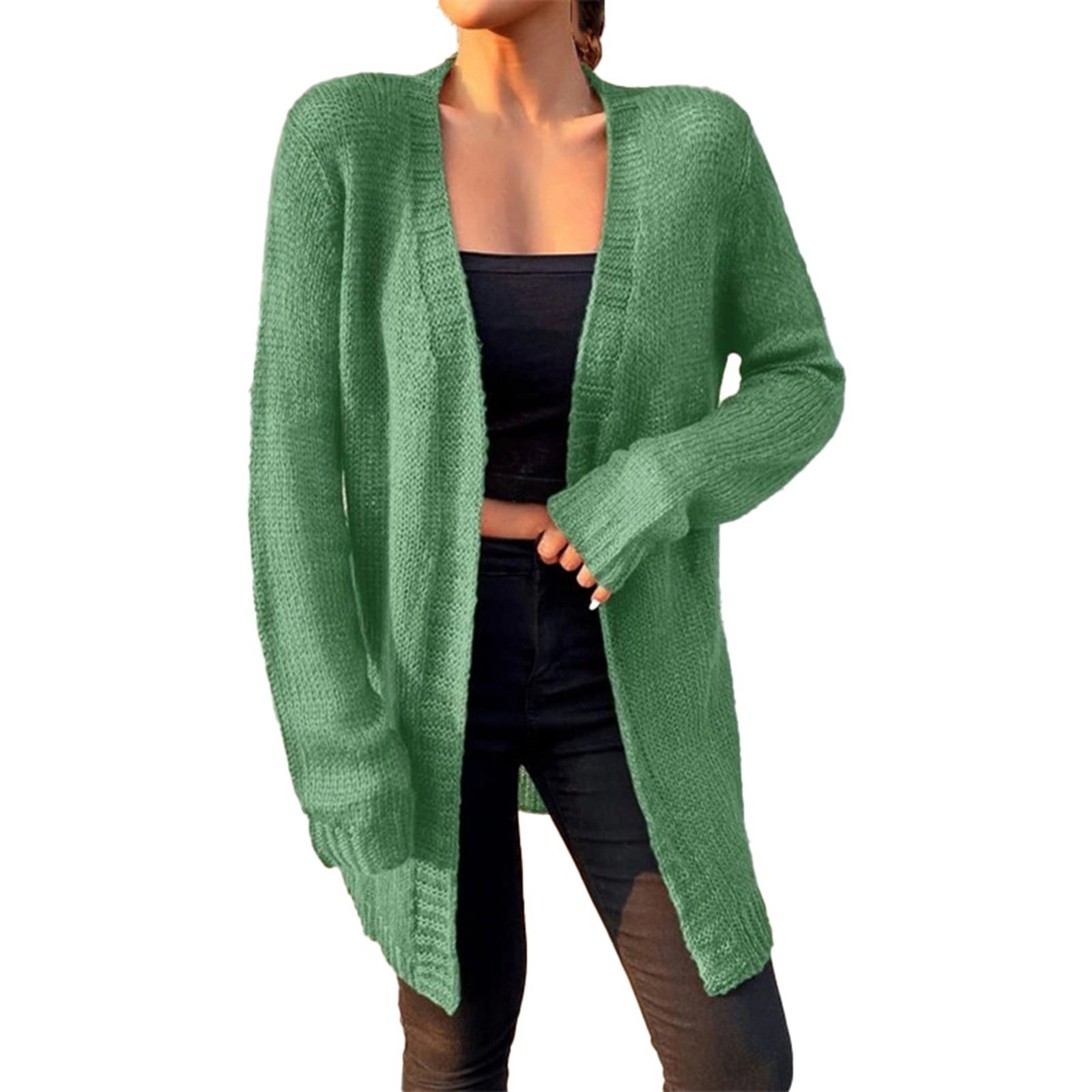Felwors Women's Chenille Cardigan Women's Long Sleeve Knitted Cardigan