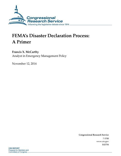 Fema's Disaster Declaration Process : A Primer - Walmart.com
