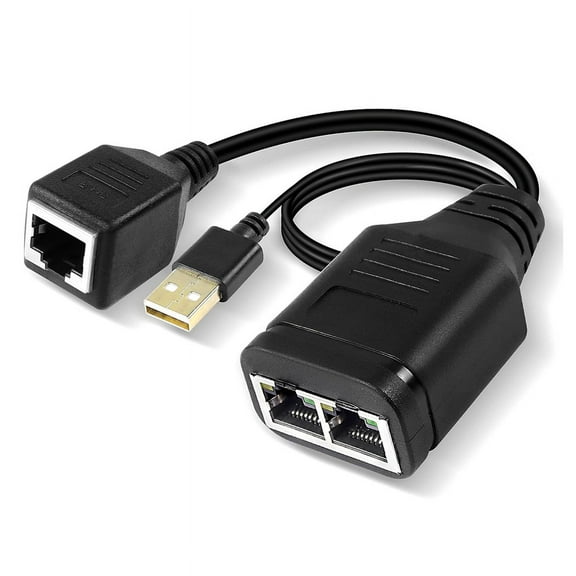 Female 1 to 2 Adapter Cable Network Hundred Megabit Network Sharer RJ45 Multi-Functional 1 to 2 Network Splitter