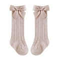 thumbnail image 1 of Female Baby High Stockings 1 Piece Bow Stockings Baby Toddler School Uniform Tights Princess Baby Socks, 1 of 5