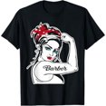 Female Barber Rosie The Riveter Pin Up Girl Barber TShirt