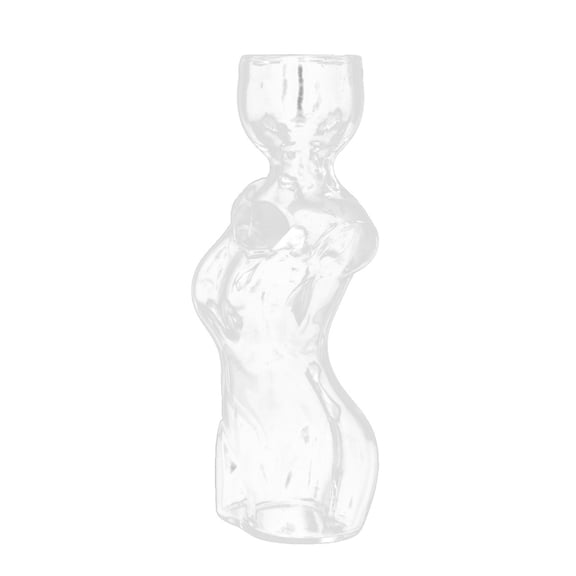 Female Body Shape Clear Hydroponic Growing Glass Vases For Avocado Modern Homes Decors Plant Display With Visible Root