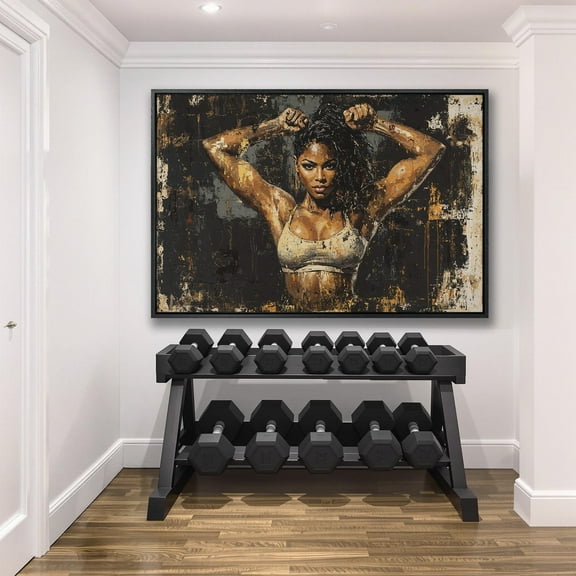 Female Bodybuilder Wall Art, Abstract Fitness Print, Modern Sports Decor, Gym Poster, Workout Artwork, Ready to Hang, Size 16x24 UNFFRAMED F03.1.8l2760