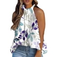 thumbnail image 1 of Female Camisoles Graphic Printed Sleeveless Loose Pleated Ruffle Trim Fitness Spring Summer Tank Tops For Women, 1 of 5