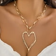 thumbnail image 1 of Female Casual Versatile Metal Big Heart Necklace, 1 of 2