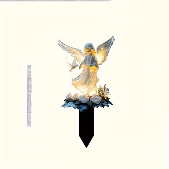 Female Celestial Garden Decoration with Wing Insertion - Outdoor Pile Scene Prop for Yard, Patio & Courtyard, Durable Material, Easy Installation, Unique Gift Option