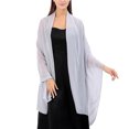 thumbnail image 1 of Female Chiffon Shawl Wraps Party Evening Dress Scarf,Light gray, 1 of 10