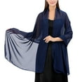 thumbnail image 1 of Female Chiffon Shawl Wraps Party Evening Dress Scarf,Navy blue, 1 of 10