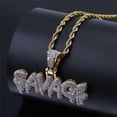 thumbnail image 1 of Female Creative Bubble Letter SAVAGE Pendant Necklace, 1 of 2