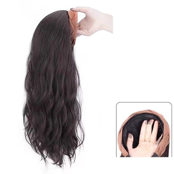 Female Curly Hair Headband HighSkull Hairhoop Curly Wigs Hairband Hair Extensions Women Decorative Large Curled Hairband
