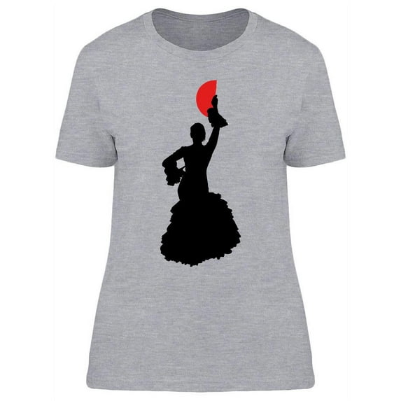 Female Dancer With A Red Fan T-Shirt Women -Image by Shutterstock, Female XX-Large