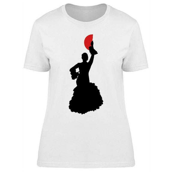 Female Dancer With A Red Fan T-Shirt Women -Image by Shutterstock, Female x-Large