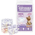 thumbnail image 1 of Female Dog Diapers - Disposable Doggie Diapers with Wetness Indicator, Puppy & Cat Diapers Super Absorbent, Fit for Female Dog in Heat or Incontinence, 20pcs (XXS, Mixed), 1 of 4