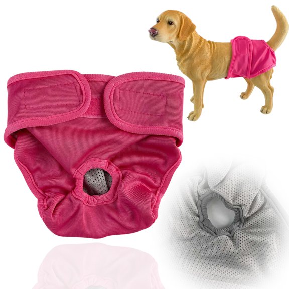Female Dog Diapers, Washable & Leak Proof Dog Pants for Heat Cycle and Postpartum, Adjustable for Small Medium Large Dogs