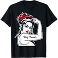 thumbnail image 1 of Female Dog Trainer Rosie The Riveter Pin Up Girl Dog Trainer T-Shirt, 1 of 4