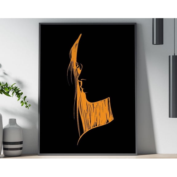 Female Face Backlight Poster, Poster, Poster Print, Wall Decor, Female Face, Backlight, Portrait, Stylish, Modern Wall Art, Modern Wall Decor, 12x18 UNFRAMED