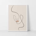 Female Face Line Art Print, Minimalist Woman Sketch Wall Art And Modern ...