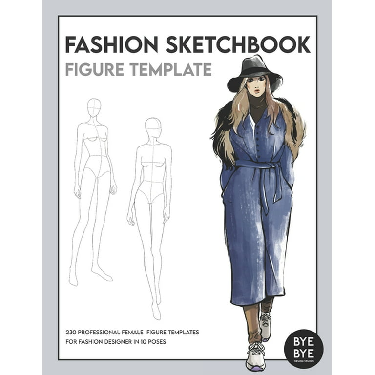 Fashion Sketchbook With Figure Templates: Large Figure Template Male  Croquis for Quickly and Easily Sketching Your Fashion Design Styles and  Building Your Portfolio by modernbk publishing, Paperback