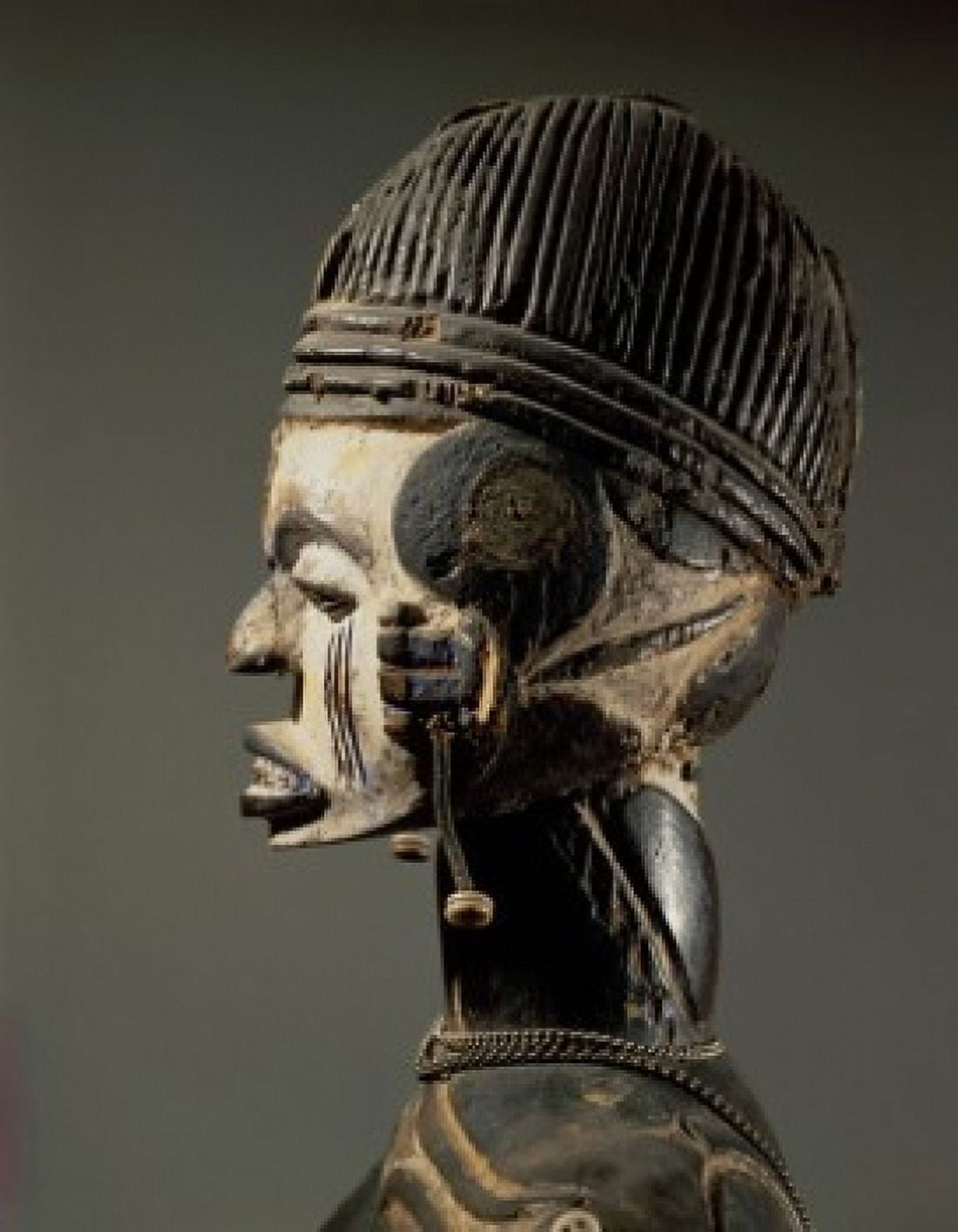 Female Figure Nigerian Art Wood Canvas Art - (24 x 36)