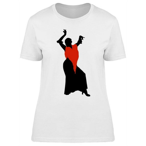 Female Flamenco Dancer Design T-Shirt Women -Image by Shutterstock, Female x-Large