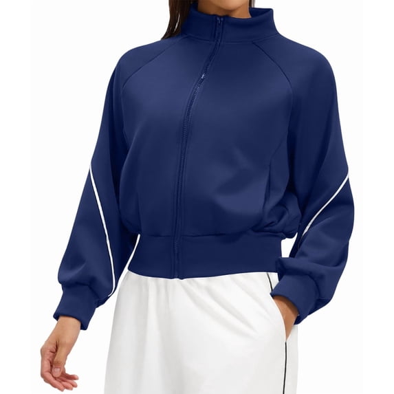 Female Fleece Full Zip Up Jacket Fragrant Whale Blue M