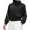 thumbnail image 1 of Female Fleece Full Zip Up Jacket Starry Black S, 1 of 10