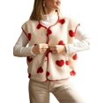 thumbnail image 1 of Female Fleece Vest Coat Beige S, 1 of 10