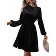 thumbnail image 1 of Womens Floral Sleeve Wear to Work Church Wedding Guest Party Dresses Black S, 1 of 7