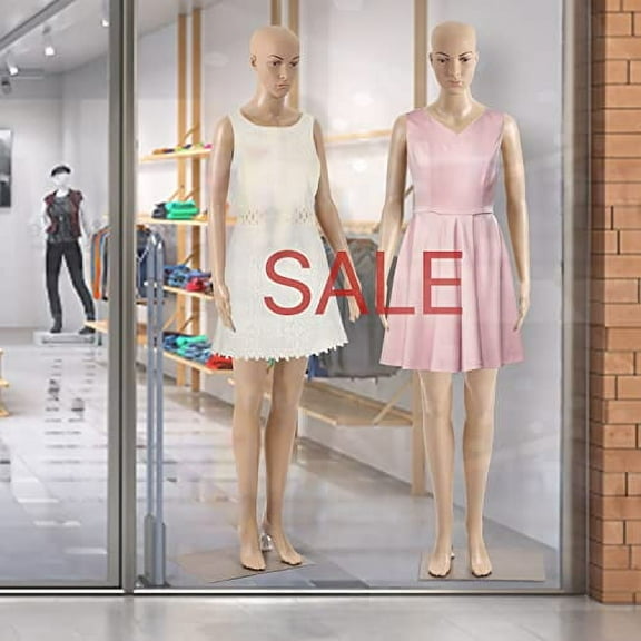 Female Full Body Maniquins 69" Mannequin Torso Adjustable Dress Form Dummy Detachable Mannequin with Metal Base Plastic Clothes Women Mannequins Model for Windows Displays