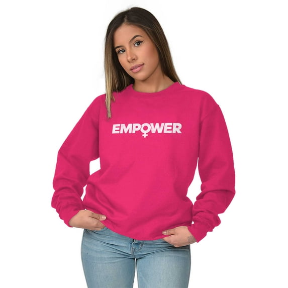 Female Girl Power Empowering Women Women Crewneck Sweatshirt Brisco Brands M