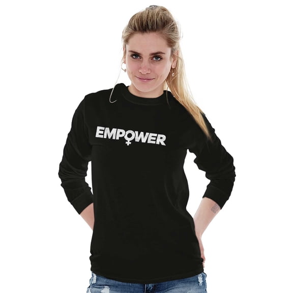 Female Girl Power Empowering Women Women Plus Size Long Sleeve Graphic Tee Brisco Brands 2X