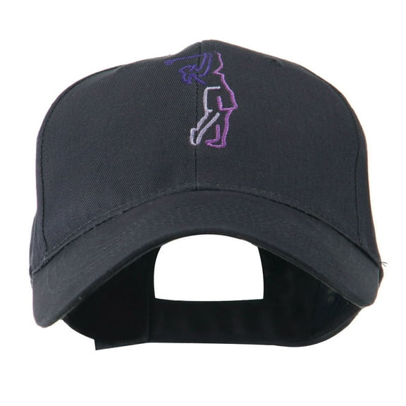 Female Golfer Outline Embroidered Cap - Navy OSFM