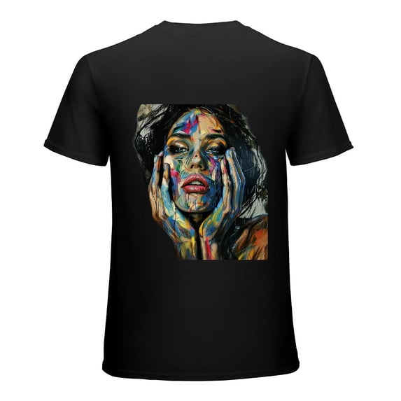 Female Graffiti Painting Pop Art Street Art Abstract Colorful Graffiti Printing Images, Design Shirts, Art Presentation, T-shirt Gifts Leisure Breathable Men, Women, Boys and Girls