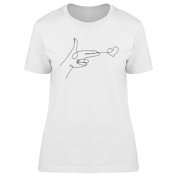 Female Hand In Gun Gesture T-Shirt Women -Image by Shutterstock, Female Medium