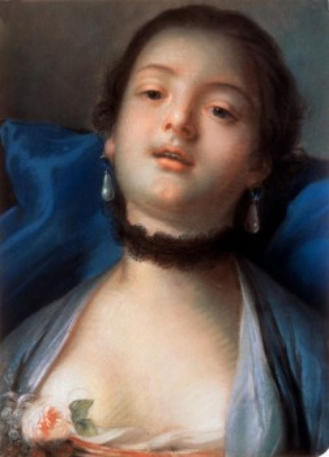 Female Head 1728-1740 Francois Boucher (1703-1770 French) Pushkin Museum of Fine Arts Moscow Russia Canvas Art - Francois Boucher (24 x 36)