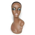 thumbnail image 1 of Female Head Model Manikin Mannequin Wig Scarf Glasses Hat Cap Display Stand Black with Clamp Stand, 1 of 3