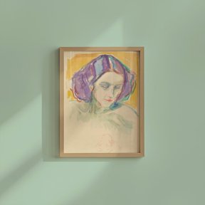 Female Head Portrait Vertical Poster