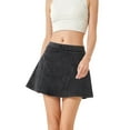 thumbnail image 1 of Female High Waist Denim Skorts Skirt Shorts Dark Gray XL, 1 of 8