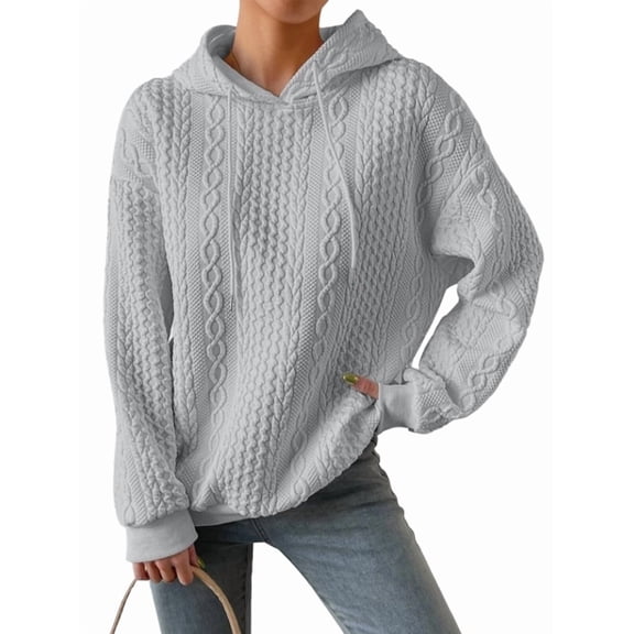 Female Hoodies Oversized Hooded Sweatshirt Casual Long Sleeve Drawstring Pullover Tops Gray 4XL