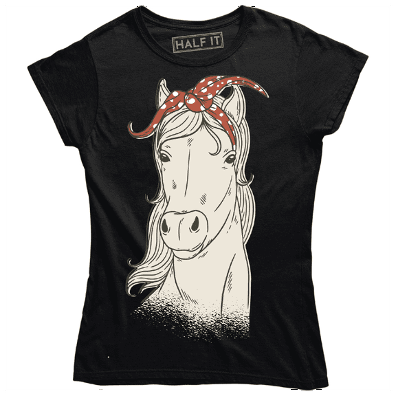 Female Horse Head Sketch Animal Lover Design Women's T-Shirt