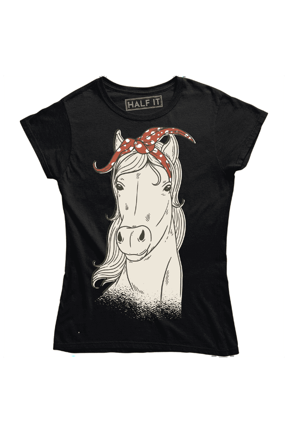 Female Horse Head Sketch Animal Lover Design Women's T-Shirt