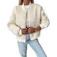 thumbnail image 1 of Female Jackets Spring Fashion Cute Jacquard Coats Zip Up Jackets Dressy Casual Color XL, 1 of 10