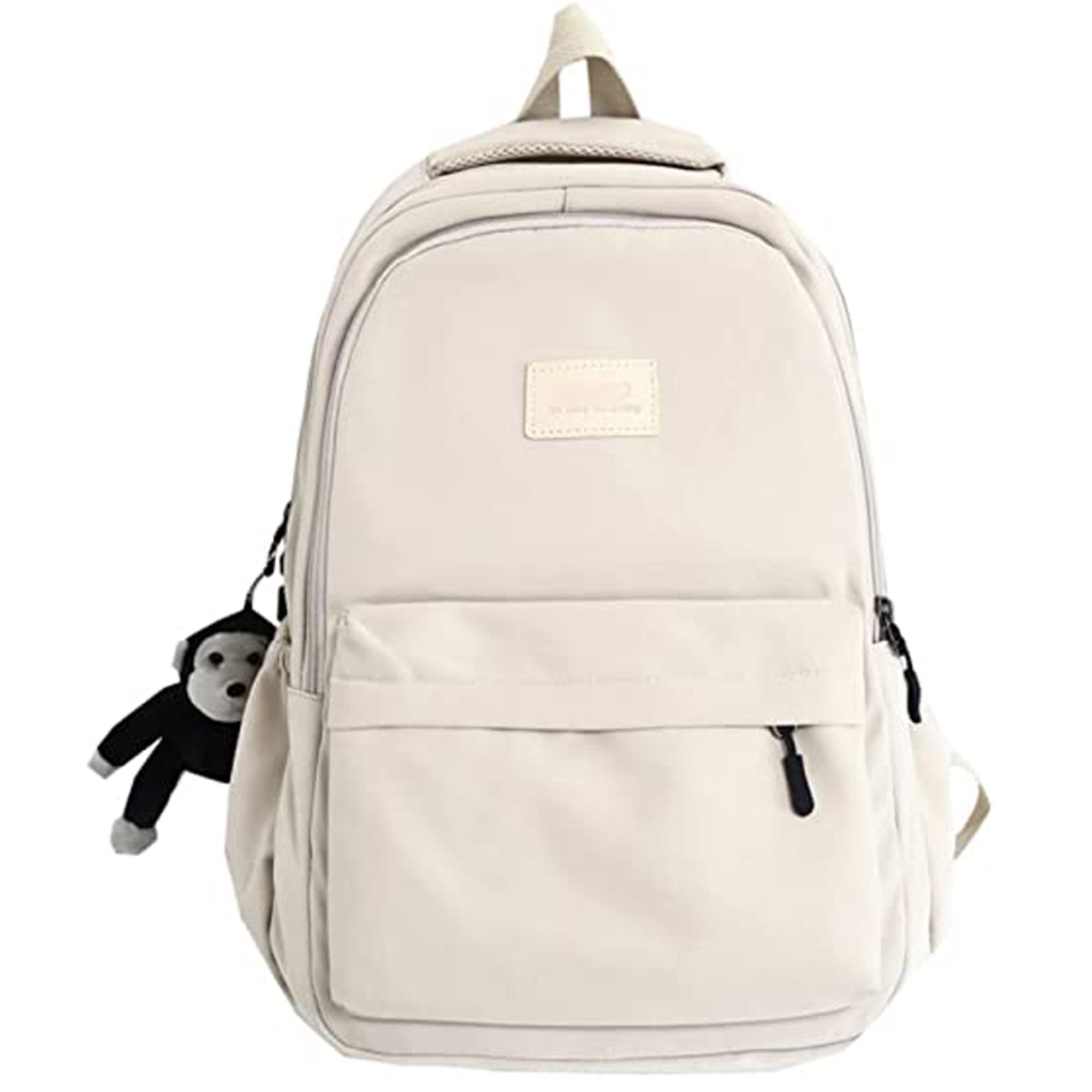 Back to School Savings SRUILUO Schoolbags Shoulder Bag College Backpacks College Bags for Women Lightweight Travel Rucksack Casual Daypack Laptop Backpacks for Men Women Beige Walmart