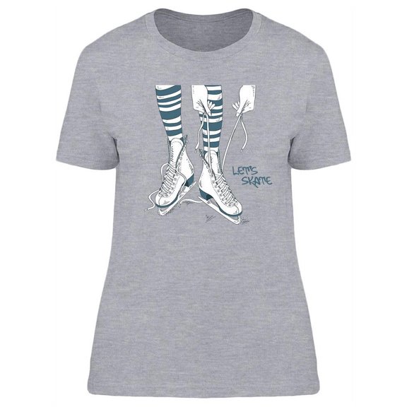 Female Legs With Skates T-Shirt Women -Image by Shutterstock, Female Small