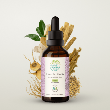 HerbEra Female Libidix Extract, Dietary Supplement Herbal Formula, Made from Mucuna, Muira Puama, Ashwagandha, Ginger, Korean Red Ginseng, Maca 2 oz